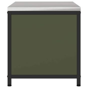 Küchenlagerregal mit Regal mit Speicher mit Tür Olivgrün 60 x 50 x 92 cm Stahl