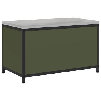 Küchenlagerregal mit Regal mit Speicher mit Tür Olivgrün 60 x 50 x 92 cm Stahl