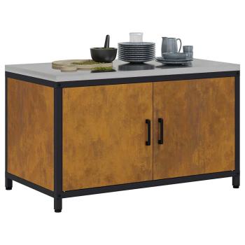 Küchenlagerregal mit Regal Rostig 60 x 50 x 92 cm Wetterstahl