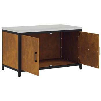 Küchenlagerregal mit Regal Rostig 60 x 50 x 92 cm Wetterstahl