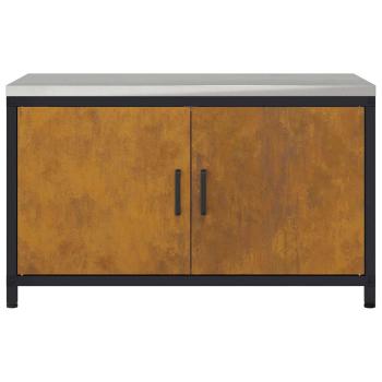 Küchenlagerregal mit Regal Rostig 60 x 50 x 92 cm Wetterstahl