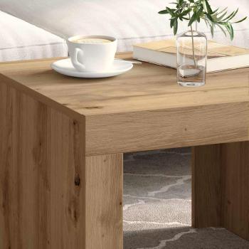 Couchtisch Eiche handwerklich 50 x 50 x 35 cm Holzwerkstoff