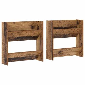 Wandschuhschränke 2 pcs Altholz 60 x 18 x 60 cm Holzwerkstoff