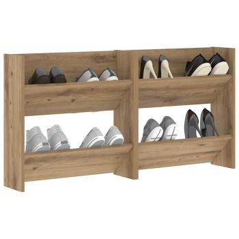 Wandschuhschränke 2 pcs Eiche handwerklich 60 x 18 x 60 cm