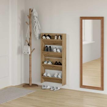 Wandschuhschränke 2 pcs Eiche handwerklich 60 x 18 x 60 cm