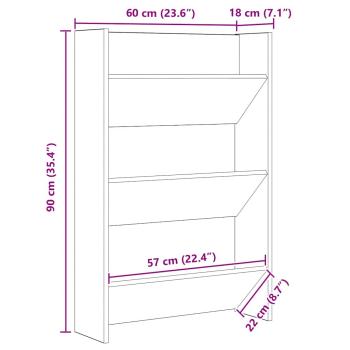 Wandschuhschränke 2 pcs Eiche handwerklich 60 x 18 x 60 cm