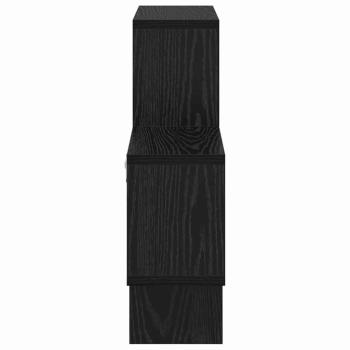 Wandregal mit Regal Schwarz Eiche 82 x 15 x 51 cm Holzwerkstoff