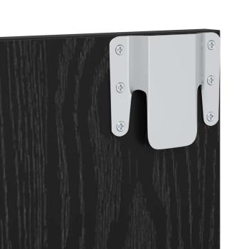 Wand TV Schrank Schwarz Eiche 120 x 23.5 x 90 cm Holzwerkstoff