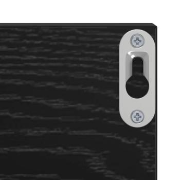 Wandregale 2 pcs Schwarz Eiche 80 x 11,5 x 18 cm Holzwerkstoff