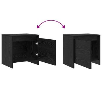 Nachttisch Schwarze Eiche 45 x 34 x 44.5 cm Holzwerkstoff