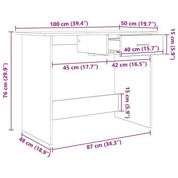 Schreibtisch Altholz 100 x 50 x 76 cm Holzwerkstoff