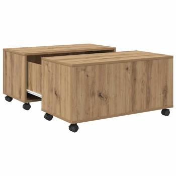 Couchtisch Eiche handwerklich 75 x 75 x 38 cm Holzwerkstoff