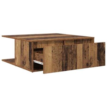 Couchtisch mit Schubladen mit Speicher Altholz 80 x 80 x 31 cm Holzwerkstoff
