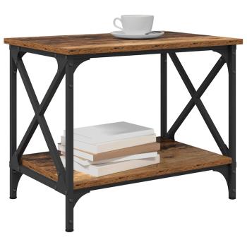 Beistelltisch mit Regal Altholz 55 x 38 x 45 cm Holzwerkstoff