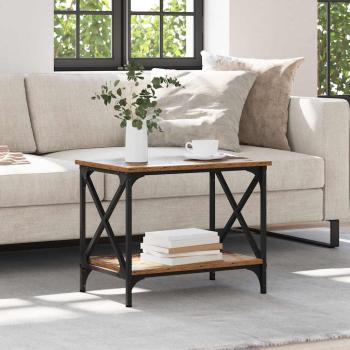 Beistelltisch mit Regal Altholz 55 x 38 x 45 cm Holzwerkstoff