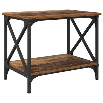 Beistelltisch mit Regal Altholz 55 x 38 x 45 cm Holzwerkstoff