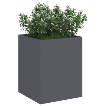 Gartenblumentopf Anthrazit 50 x 32 x 40 cm Kaltgewalzter Stahl
