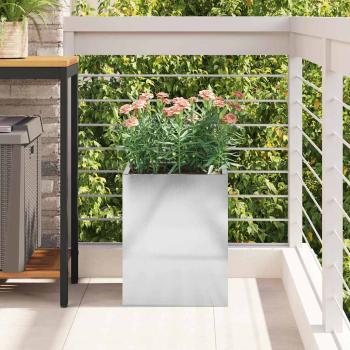 Gartenblumentopf Silber 50 x 32 x 40 cm Edelstahl