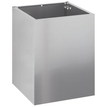 Gartenblumentopf Silber 50 x 32 x 40 cm Galvanisierter Stahl