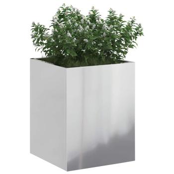 Gartenblumentopf Silber 50 x 32 x 40 cm Galvanisierter Stahl