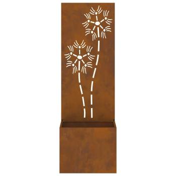 Blumentopf mit dekorativem Paneel Rostig 50 x 140 cm