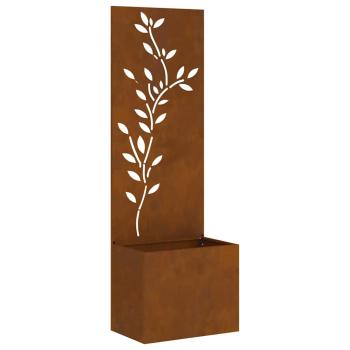 Blumentopf mit dekorativem Paneel Rostig 50 x 140 cm