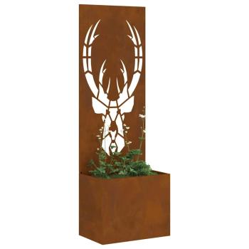 Blumentopf mit dekorativem Paneel Rostig 50 x 140 cm