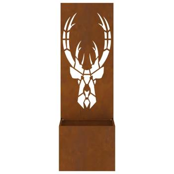 Blumentopf mit dekorativem Paneel Rostig 50 x 140 cm