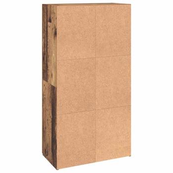Büroschrank mit Regal mit Speicher mit Tür Altholz 60 x 32 x 115 cm Holzwerkstoff