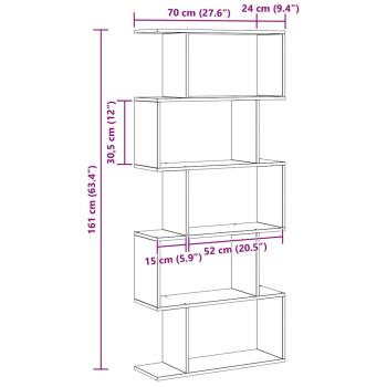 Bücherregal Braun 70 x 24 x 161 cm Holzwerkstoff