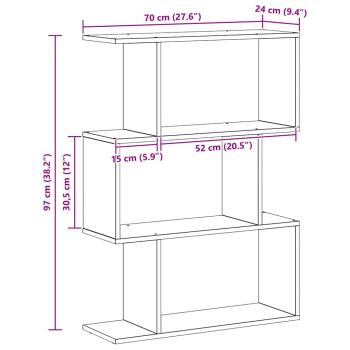 Bücherregal Braun 70 x 24 x 97 cm Holzwerkstoff