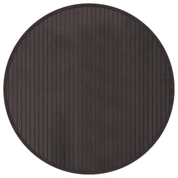 Teppich Rund Dunkelbraun 60 cm Bambus