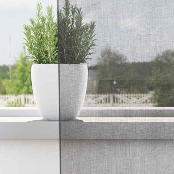 Voile Vorhänge mit Stangentaschen 2 Stk. Dunkelgrau