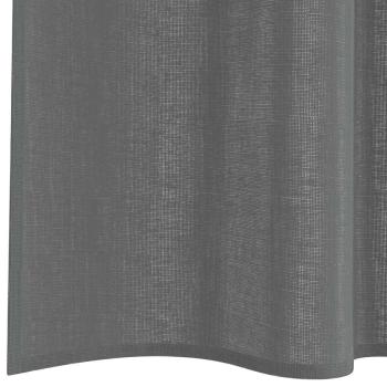 Voile Vorhänge mit Stangentaschen 2 Stk. Dunkelgrau