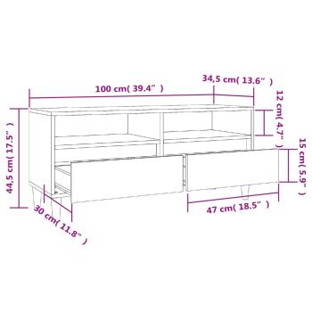 TV-Schrank Sonoma-Eiche 100x34,5x44,5 cm Holzwerkstoff