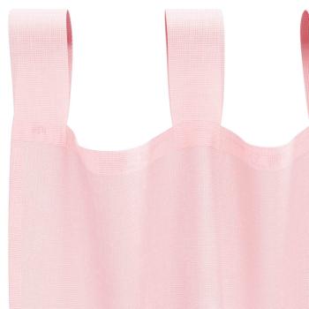 Voile Vorhänge mit Stangentaschen 2 Stk. Hellrosa