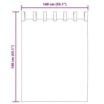 Voile Vorhänge mit Stangentaschen 2 Stk. Hellrosa