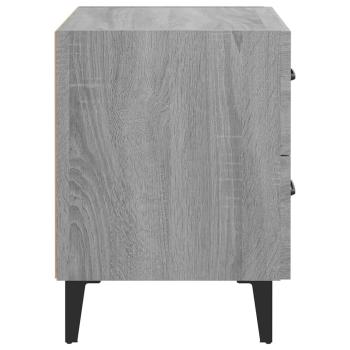 Nachttische 2 Stk. Grau Sonoma 40x35x47,5 cm