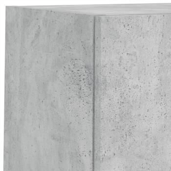4-tlg. TV-Wohnwand mit LED-Leuchten Betongrau