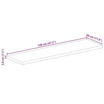 Tischplatte 120x30x3,8 cm Rechteckig Massivholz Mango
