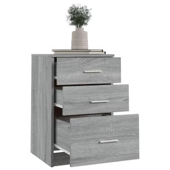 Nachttisch Grau Sonoma 40x40x63 cm Holzwerkstoff