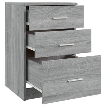 Nachttisch Grau Sonoma 40x40x63 cm Holzwerkstoff