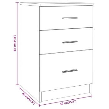 Nachttisch Sonoma-Eiche 40x40x63 cm Holzwerkstoff