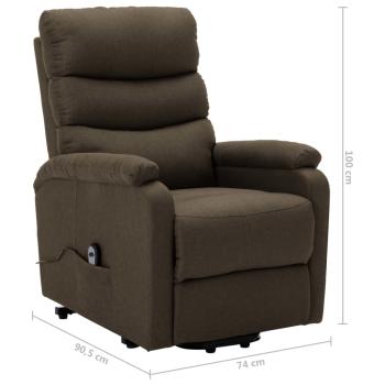 Aufstehsessel Braun Stoff
