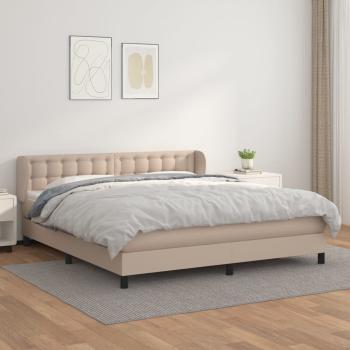 ARDEBO.de - Boxspringbett Matratze Cappuccino-Braun 160x200 cm Kunstleder
