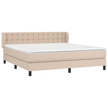Boxspringbett Matratze Cappuccino-Braun 160x200 cm Kunstleder
