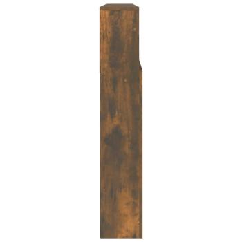 Kopfteil mit Ablagen Räuchereiche 220x19x103,5 cm