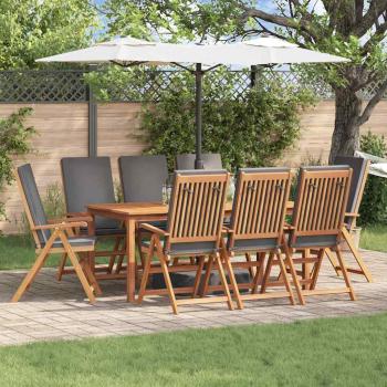 ARDEBO.de - Garten-Liegestühle mit Kissen 8 Stk. Massivholz Teak