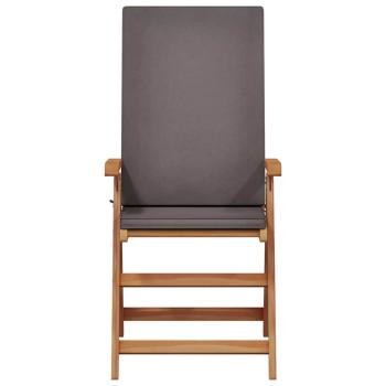 Garten-Liegestühle mit Kissen 8 Stk. Massivholz Teak