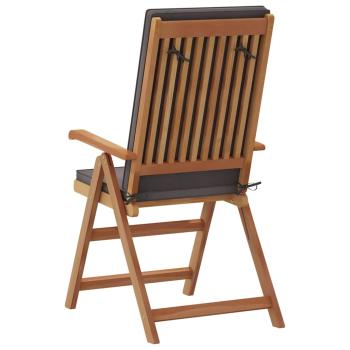 Garten-Liegestühle mit Kissen 8 Stk. Massivholz Teak